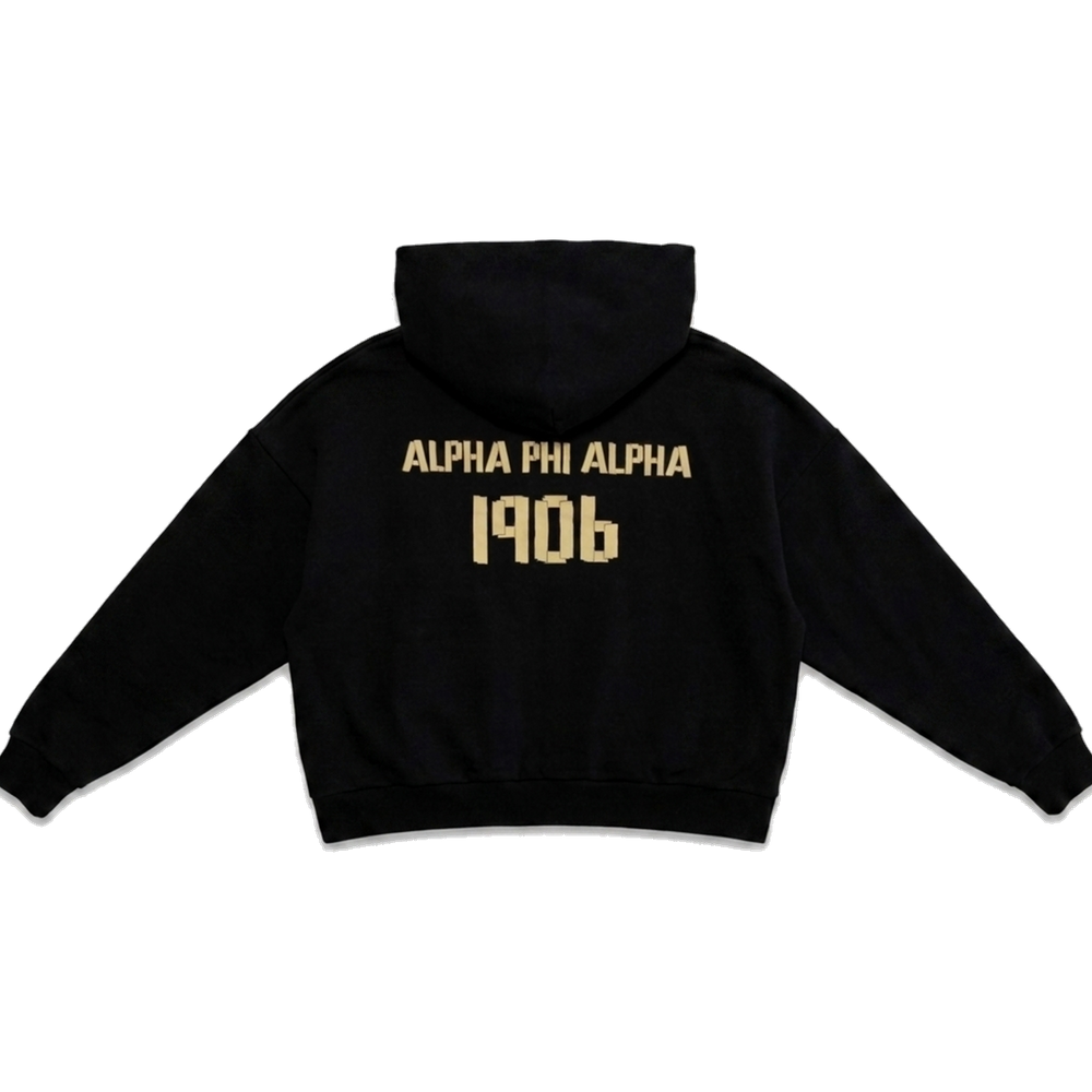 Alpha Phi Alpha ΑΦΑ heavyweight hoodie, back — AGVPE Studios