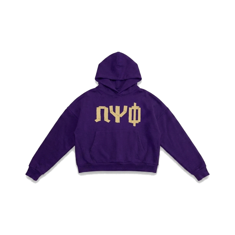 Omega Psi Phi ΩΨΦ heavyweight hoodie, front — AGVPE Studios