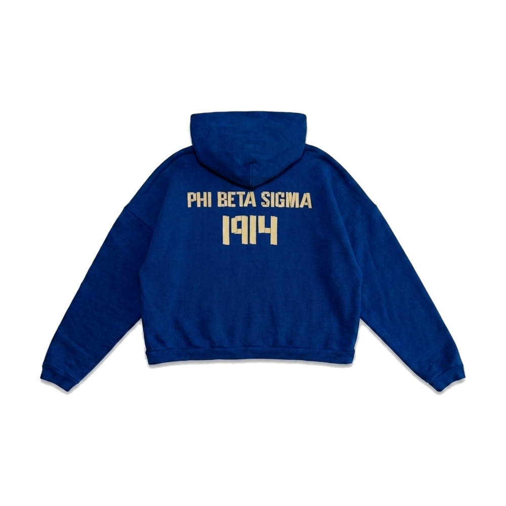 Phi Beta Sigma ΦΒΣ heavyweight hoodie, back — AGVPE Studios