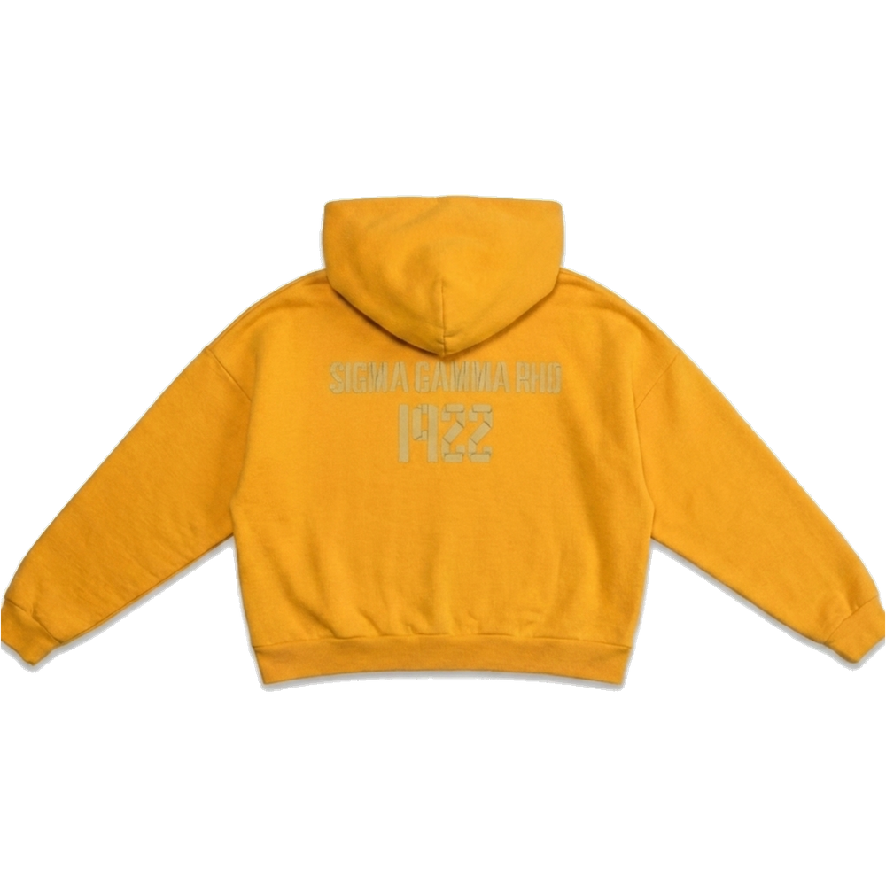 Sigma Gamma Rho ΣΓΡ heavyweight hoodie, back — AGVPE Studios